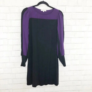 Corey Lynn Calter Purple & Black Color-block Dress